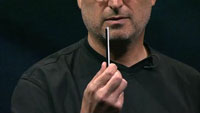 Steve Jobs holding the iPod nano