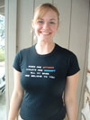 Steph in her new tshirt
